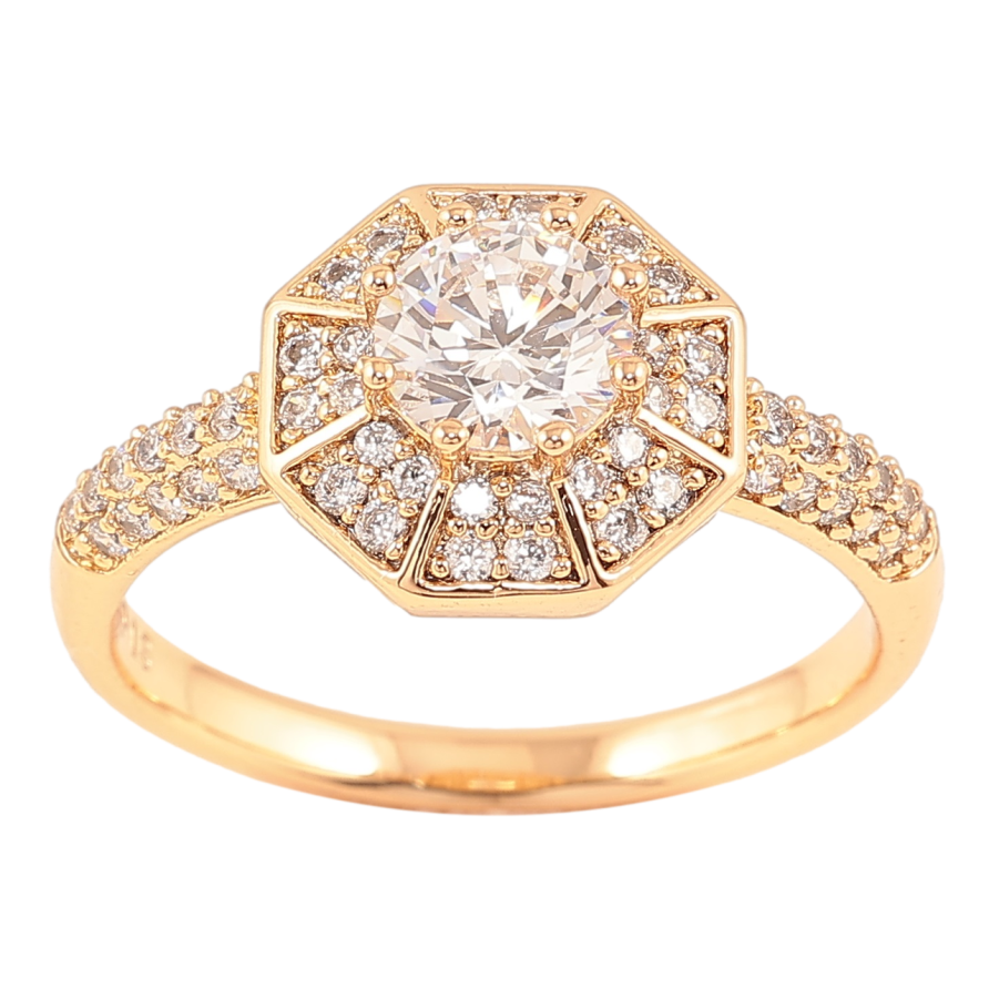 Кольцо Xuping Позолота 18K Инкрустация цирконием фото №1 Кольцо Xuping Позолота 18K Инкрустация цирконием фото №1