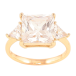 Кольцо Xuping Позолота 18K Три фианита фото №1 Кольцо Xuping Позолота 18K Три фианита фото №1