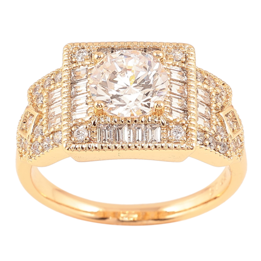 Кольцо Xuping Позолота 18K Инкрустация цирконием фото №1 Кольцо Xuping Позолота 18K Инкрустация цирконием фото №1