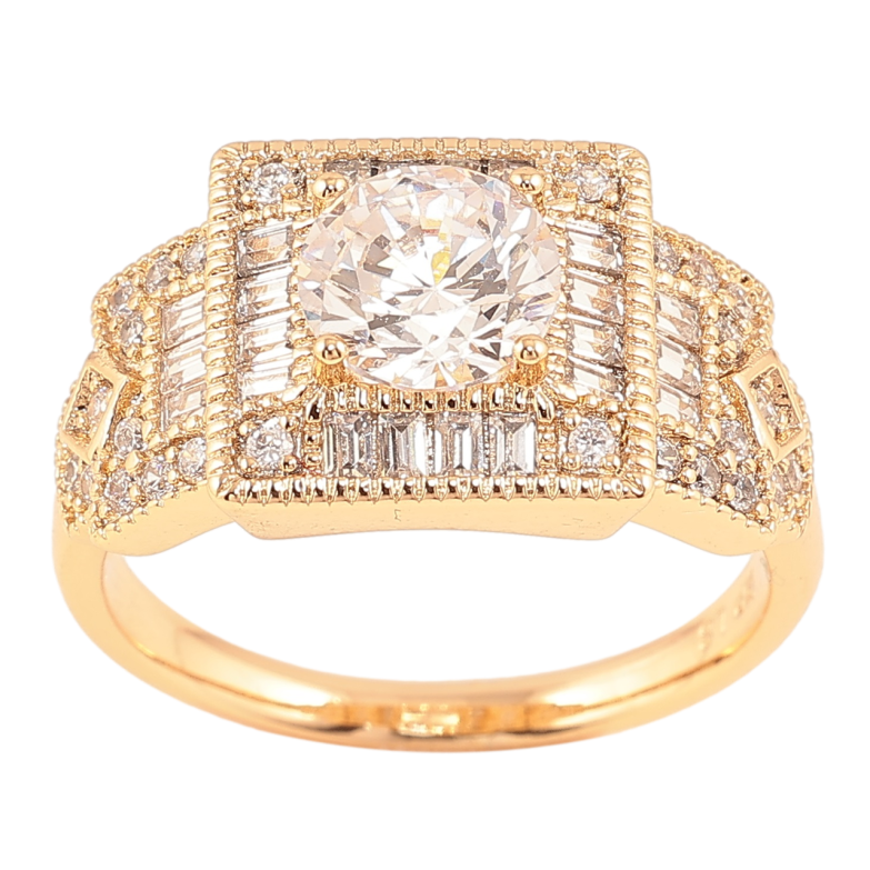 Кольцо Xuping Позолота 18K Инкрустация цирконием фото №1 Кольцо Xuping Позолота 18K Инкрустация цирконием фото №1