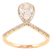 Кольцо Xuping Позолота 18K Кристальная петелька фото №1 Кольцо Xuping Позолота 18K Кристальная петелька фото №1