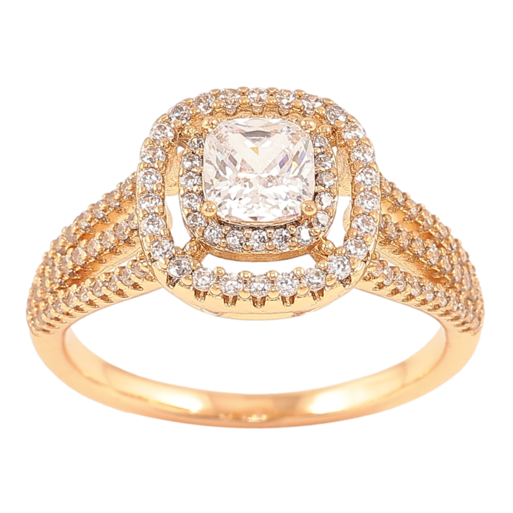 Кольцо Xuping Позолота 18K Инкрустация цирконием фото №22