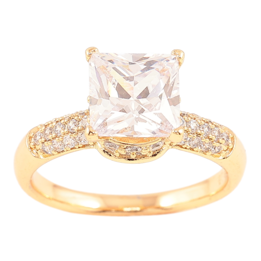 Кольцо Xuping Позолота 18K Фианит с инкрустацией цирконием фото №1