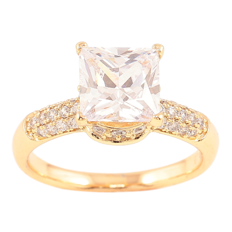 Кольцо Xuping Позолота 18K Фианит с инкрустацией цирконием фото №1