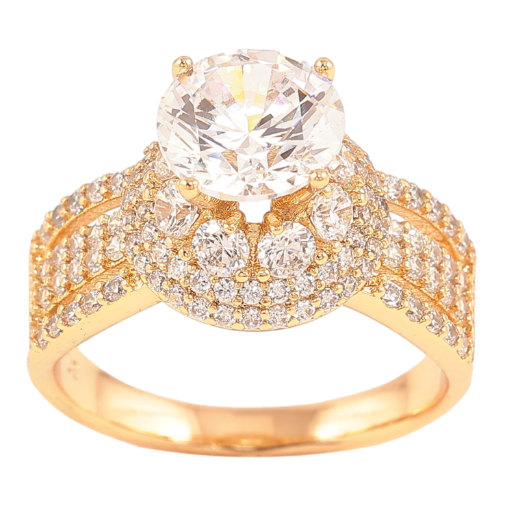 Кольцо Xuping Позолота 18K Фианит в высокой оправе с цирконием фото №16 Кольцо Xuping Позолота 18K Фианит в высокой оправе с цирконием фото №16