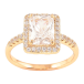 Кольцо Xuping Позолота 18K Фианит в обрамлении циркония фото №1