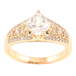 Кольцо Xuping Позолота 18K Узор с цирконием и фианитом фото №1 Кольцо Xuping Позолота 18K Узор с цирконием и фианитом фото №1