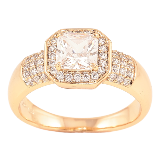 Кольцо Xuping Позолота 18K Инкрустация цирконием с фианитом фото №1