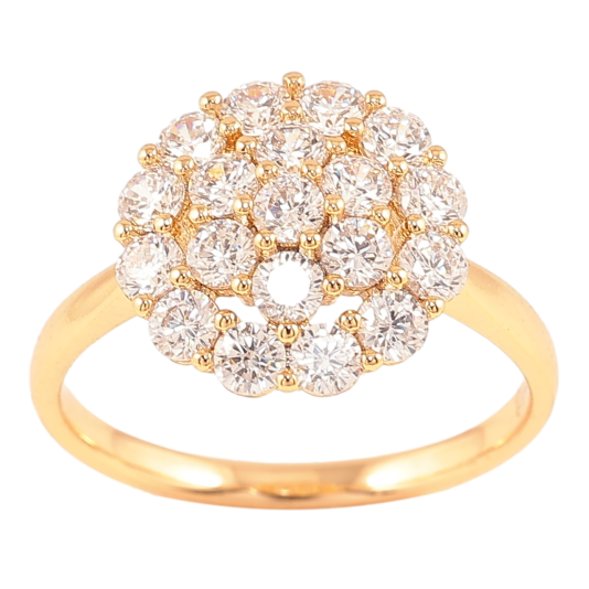 Кольцо Xuping Позолота 18K Инкрустация цирконием фото №1