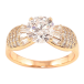 Кольцо Xuping Позолота 18K Фианит с лепестками циркония фото №1