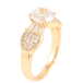 Кольцо Xuping Позолота 18K Фианит с лепестками циркония фото №2