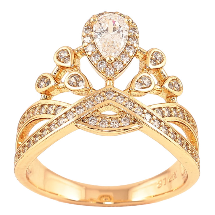 Кольцо Xuping Позолота 18K Декоративная тиара с цирконием фото №8 Кольцо Xuping Позолота 18K Декоративная тиара с цирконием фото №8