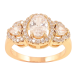 Кольцо Xuping Позолота 18K Фианиты в обрамлении циркония фото №1