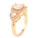 Кольцо Xuping Позолота 18K Фианиты в обрамлении циркония фото №2