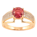 Кольцо Xuping Позолота 18K Инкрустация цирконием с красным фианитом фото №1