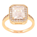 Кольцо Xuping Позолота 18K Фианит в обрамлении циркония фото №1
