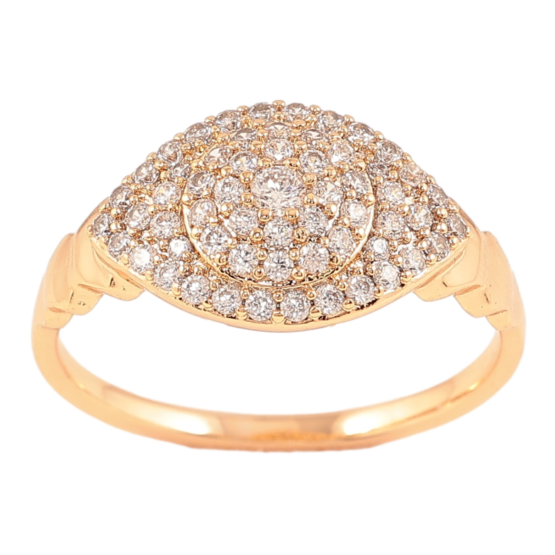 Кольцо Xuping Позолота 18K Инкрустация цирконием фото №1 Кольцо Xuping Позолота 18K Инкрустация цирконием фото №1