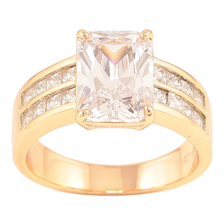 Кольцо Xuping Позолота 18K Фианит на дорожках циркония фото №15 Кольцо Xuping Позолота 18K Фианит на дорожках циркония фото №15