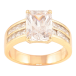 Кольцо Xuping Позолота 18K Фианит на дорожках циркония фото №1