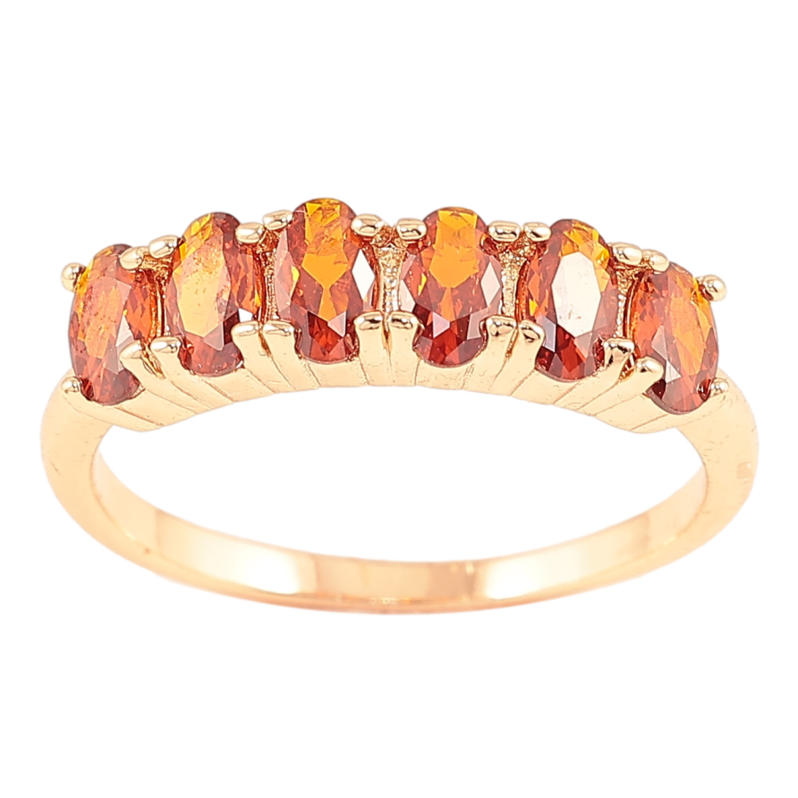 Каблучка Xuping M&L Колір 18К «Доріжка червоних кристалів» фото №1 Каблучка Xuping M&L Колір 18К «Доріжка червоних кристалів» фото №1