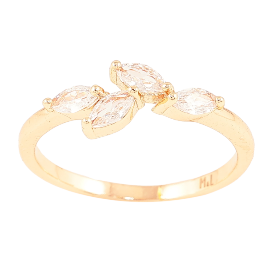 Кольцо Xuping M&L Цвет 18К Кристальная веточка фото №1