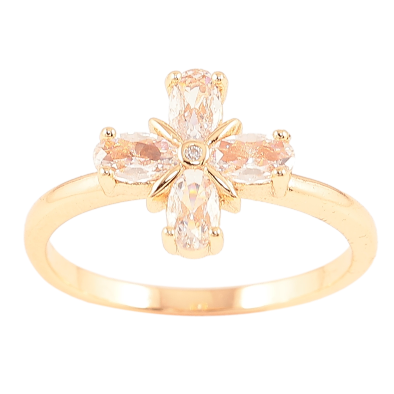 Каблучка Xuping M&L Колір 18К «Кришталева квітка» фото №1