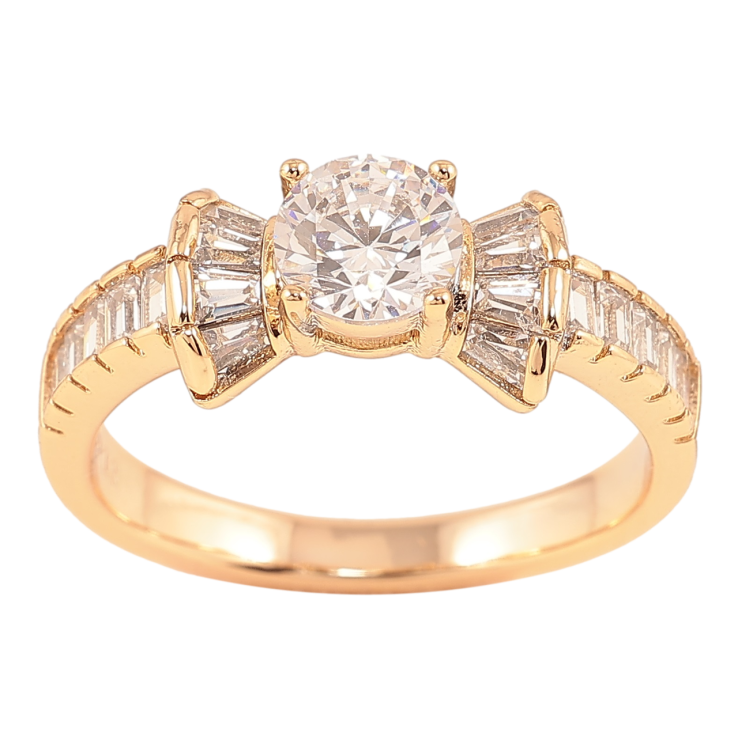 Кольцо Xuping Позолота 18K Кристальный бант фото №8 Кольцо Xuping Позолота 18K Кристальный бант фото №8