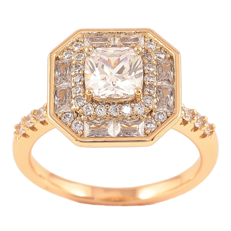 Кольцо Xuping Позолота 18K Фигурный купол с цирконием фото №13 Кольцо Xuping Позолота 18K Фигурный купол с цирконием фото №13