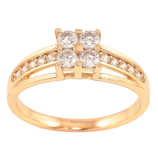 Кольцо Xuping Позолота 18K Узор с цирконием фото №1 Кольцо Xuping Позолота 18K Узор с цирконием фото №1