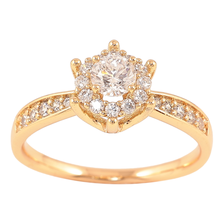 Каблучка Xuping Позолота 18K «Іскристість фото №8 Каблучка Xuping Позолота 18K «Іскристість фото №8