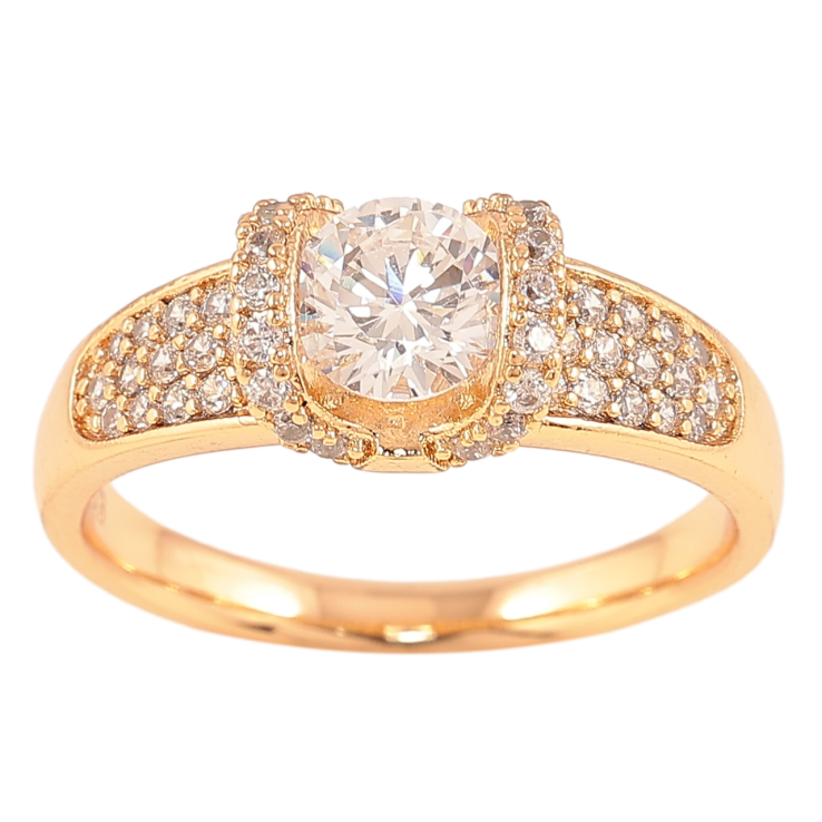 Кольцо Xuping Позолота 18K Фианит в оправе с цирконием фото №10 Кольцо Xuping Позолота 18K Фианит в оправе с цирконием фото №10