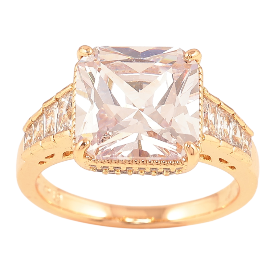 Кольцо Xuping Позолота 18K Фианит на шинке с цирконием фото №1 Кольцо Xuping Позолота 18K Фианит на шинке с цирконием фото №1