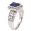 Кольцо Xuping Родий Синий фианит в обрамлении циркония фото №2