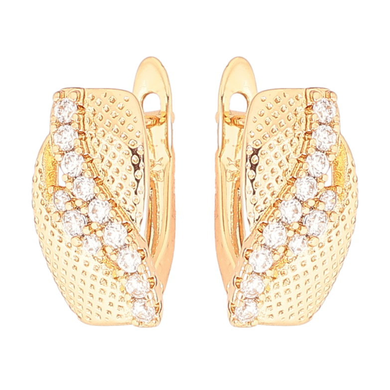 Серьги Xuping Позолота 18K английский замок Узор с цирконием фото №1