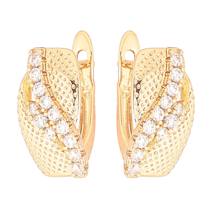 Серьги Xuping Позолота 18K английский замок Узор с цирконием фото №1