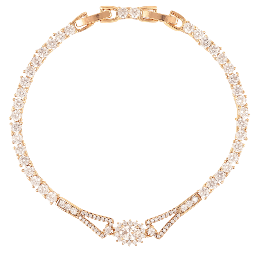 Браслет Xuping Позолота 18K Дорожка циркония с кристальной вставкой размер с доп. замком 17.5,19.5см х 3мм фото №1 Браслет Xuping Позолота 18K Дорожка циркония с кристальной вставкой размер с доп. замком 17.5,19.5см х 3мм фото №1