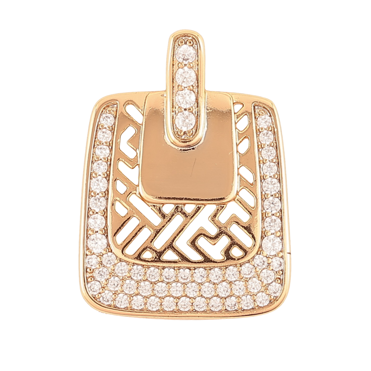 Кулон Xuping Позолота 18K «Різьблений візерунок з інкрустацією цирконієм» для ланцюжка до 2мм фото №14