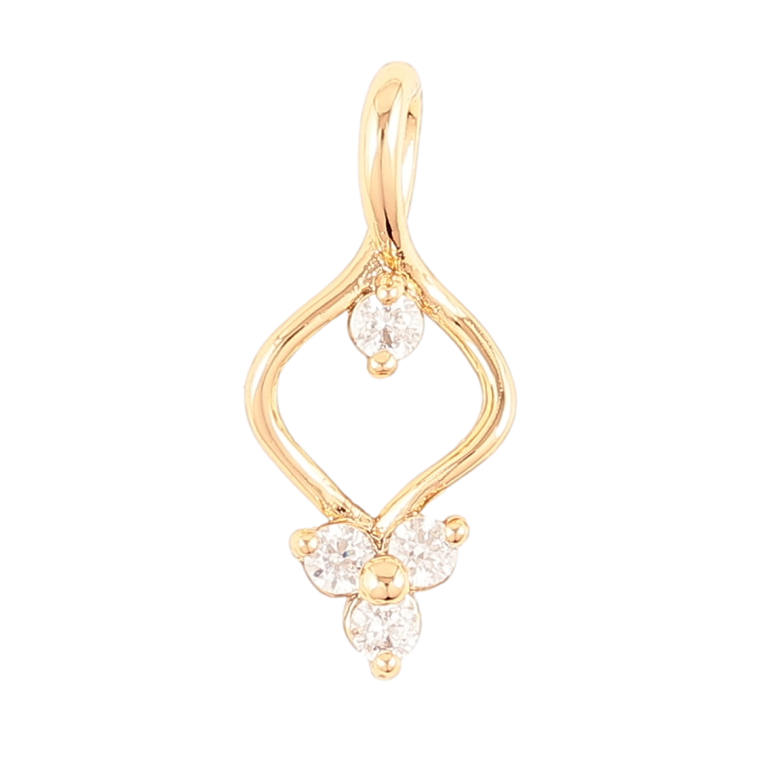 Кулон Xuping Позолота 18K Узор с цирконием для цепочки до 2мм фото №1 Кулон Xuping Позолота 18K Узор с цирконием для цепочки до 2мм фото №1