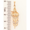 Кулон Xuping Позолота 18K «Перо з дівчиною» для ланцюжка до 5мм фото №2 Кулон Xuping Позолота 18K «Перо з дівчиною» для ланцюжка до 5мм фото №2