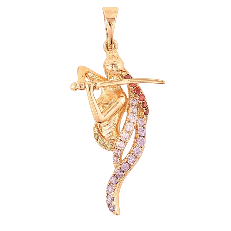 Кулон Xuping Позолота 18K «Войовниця» для ланцюжка до 5мм фото №5