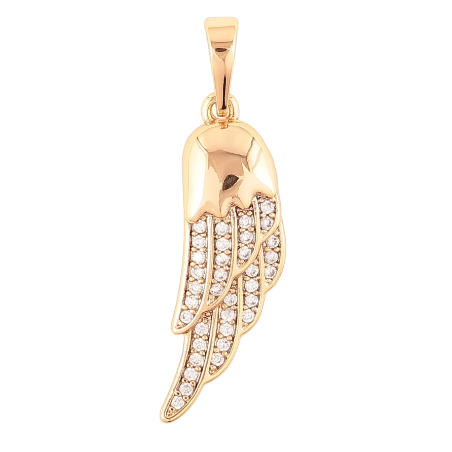 Кулон Xuping Позолота 18K «Крило з цирконієм» для ланцюжка до 6мм фото №1