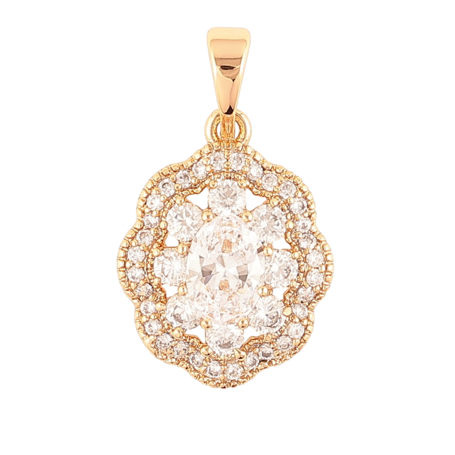 Кулон Xuping Позолота 18K Инкрустация цирконием для цепочки до 5мм фото №1