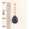 Кулон Xuping Позолота 18K «Синя кришталева крапля» для ланцюжка до 5мм фото №2