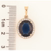 Кулон Xuping Позолота 18K «Синій фіаніт в обрамленні цирконію» для ланцюжка до 6мм фото №2 Кулон Xuping Позолота 18K «Синій фіаніт в обрамленні цирконію» для ланцюжка до 6мм фото №2