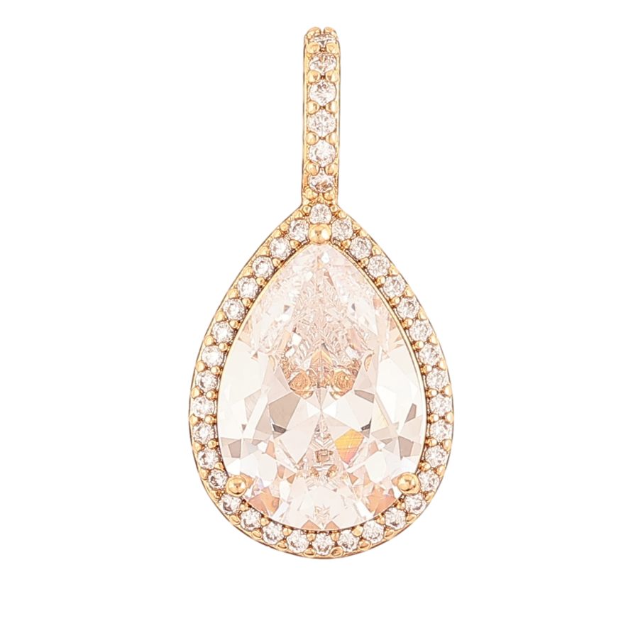 Кулон Xuping Позолота 18K Фианит в обрамлении циркония для цепочки до 4мм фото №1 Кулон Xuping Позолота 18K Фианит в обрамлении циркония для цепочки до 4мм фото №1