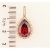 Кулон Xuping Позолота 18K «Червоний фіаніт в обрамленні цирконію» для ланцюжка до 4мм фото №2
