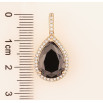 Кулон Xuping Позолота 18K «Чорний фіаніт в обрамленні цирконію» для ланцюжка до 4мм фото №2