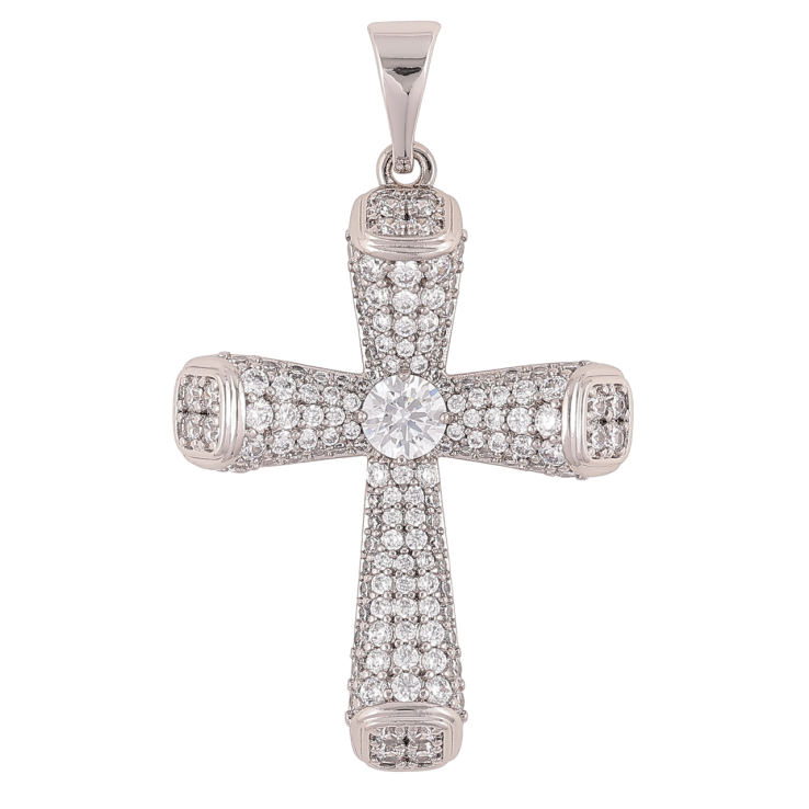 Кулон Xuping Родий Крест с инкрустацией цирконием для цепочки до 7мм фото №11 Кулон Xuping Родий Крест с инкрустацией цирконием для цепочки до 7мм фото №11
