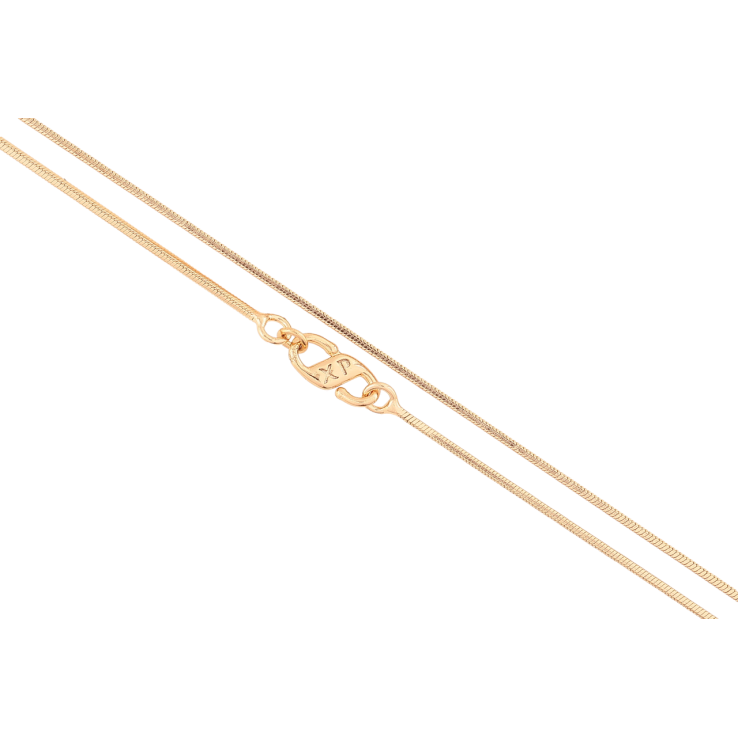 Цепочка Xuping Позолота 18K Плетение Ювелирный шнур 4-х гранный ЗАМОК КРЮЧОК! длинна 45см х 1мм фото №25