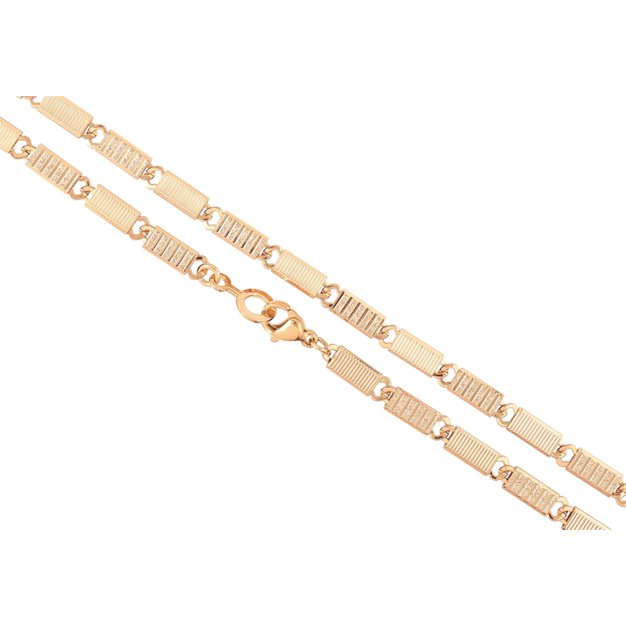 Ланцюжок Xuping Позолота 18K «Плетіння Фантазійне» довжина 45см х 4мм фото №1 Ланцюжок Xuping Позолота 18K «Плетіння Фантазійне» довжина 45см х 4мм фото №1